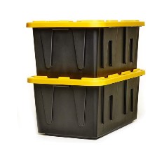 Really Good Stuff® Stackable Storage Tubs With Locking Lids, Large