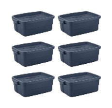 Rubbermaid 28 Gallon Jumbo Storage Tote, Stackable, Snap-Tight Lid  Included, Clear, 2 Pack